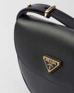 Prada Arqué Leather Shoulder Bag With Flap - Image 2